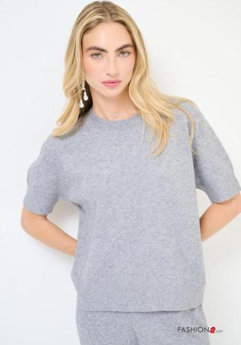 Maglione maniche corte girocollo