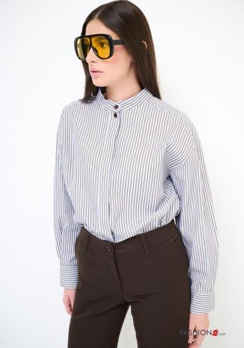Striped long sleeve Cotton Shirt with buttons