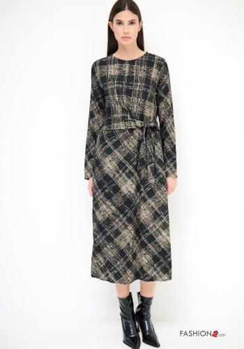 Geometric pattern Dress with knot