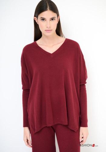 Sweater with v-neck