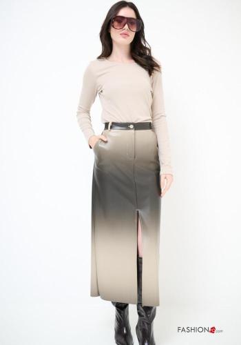 Gonna ecopelle con spacco - ph 1