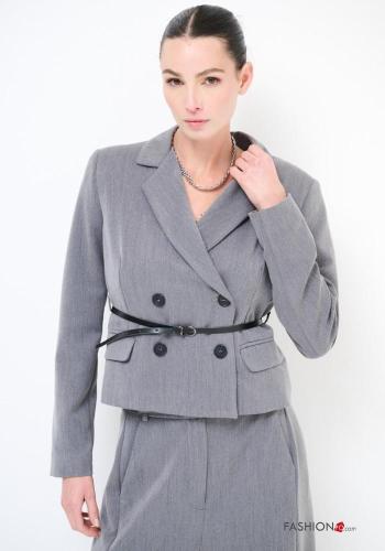 Blazer croisé avec ceinture - ph 1