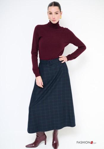 Gonna Fantasia tartan con cintura con elastico - ph 1