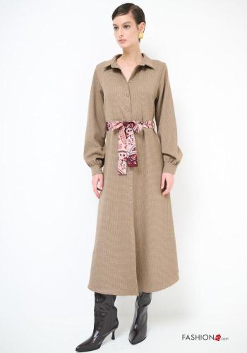 Vichy Shirt dress with sash