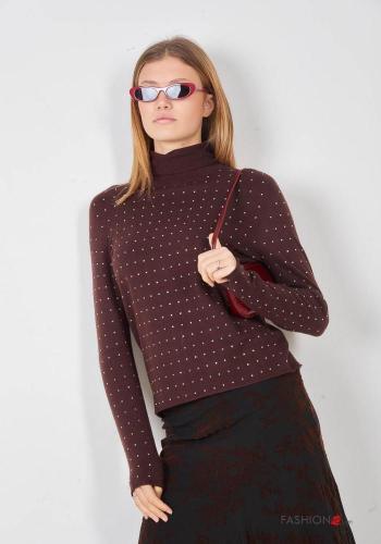 Jersey Cuello de Tortuga con brillantes