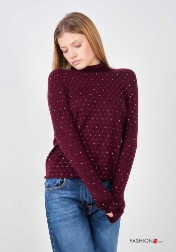 Jersey Cuello de Tortuga con brillantes