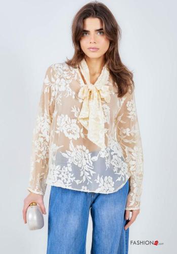 Blouse à broderie avec noeud - ph 1