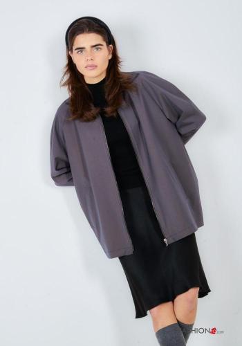 long sleeve Duster Coat Rollneck with zip - ph 1