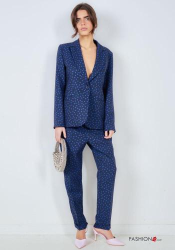 Pantalone Fantasia pois con bottoni con zip