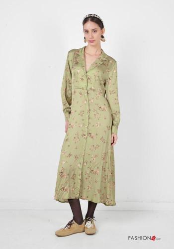 Blumenmuster Blusenkleid