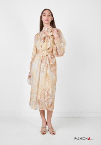 Blumenmuster Kleid mit Schleife - ph 1