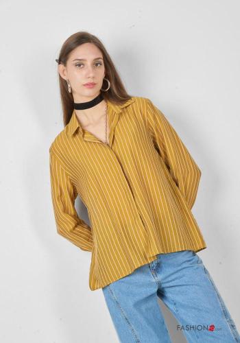 Camisa manga larga con cuello a rayas con botones - ph 1