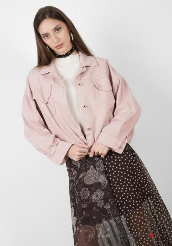 Giacca in Cotone maniche lunghe con colletto con bottoni con tasche - ph 1