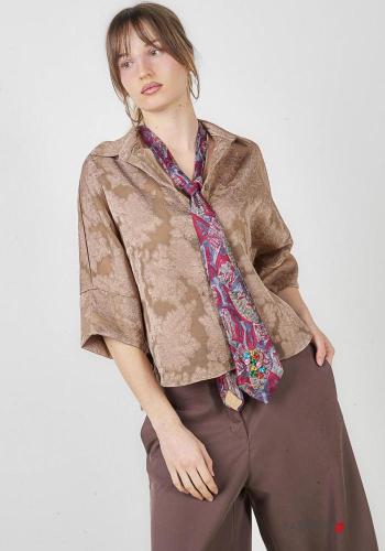 Chemise à broderie manches à trois-quarts