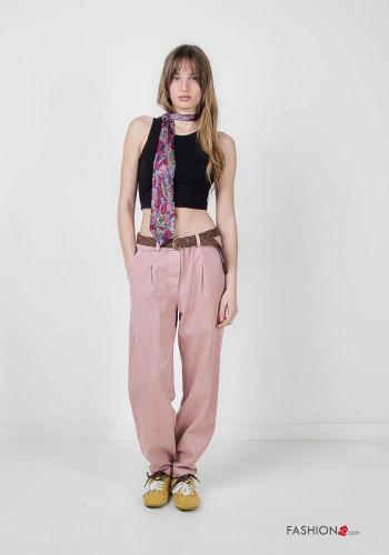 Pantalon en Coton avec ceinture