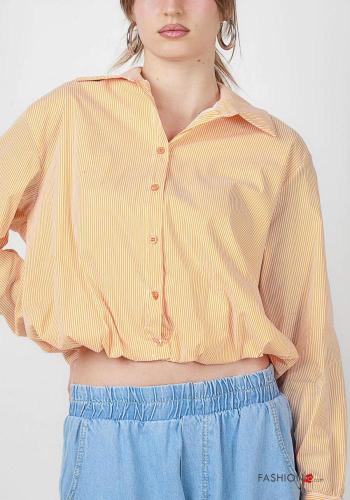 Chemise en Coton Imprimé à rayures avec élastique - ph 1