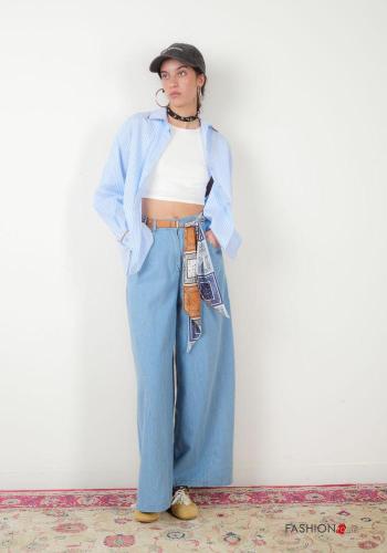 Cotton Trousers with belt