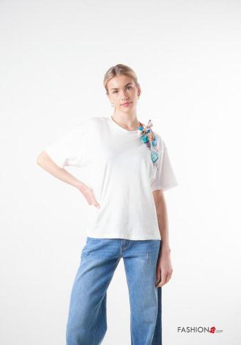 Cotton T-shirt with bow