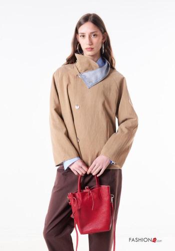 Abrigo largo de cuello alto con botones - ph 1