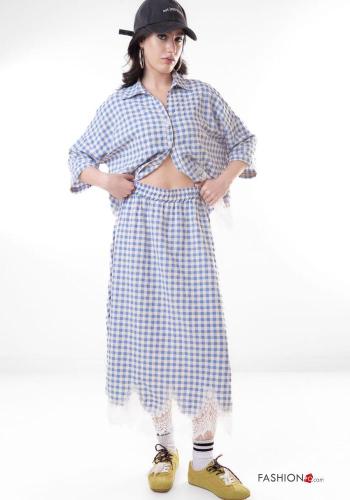 Saia renda Padrão Vichy