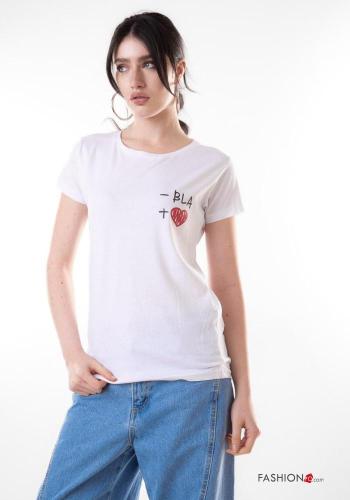 T-shirt in Cotone Fantasia stampata