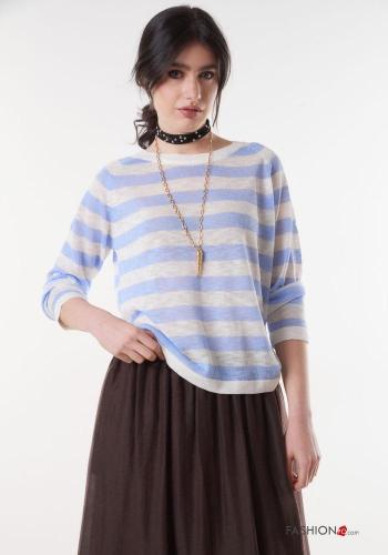 Maglietta a manica lunga in Cotone maniche lunghe Fantasia righe - ph 1