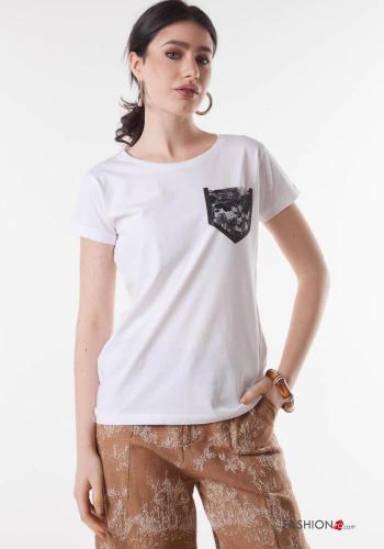 T-shirt de Algodón Patrón bordado - ph 1