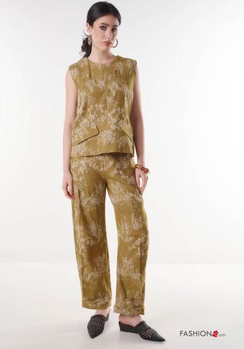 Pantalones de Algodón Patrón bordado - ph 1