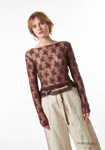 Camisola de mangas compridas renda - ph 1