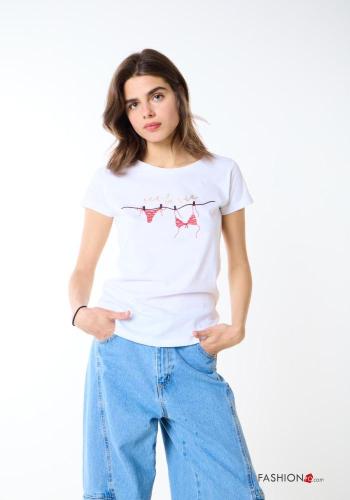 T-shirt de Algodón Diseño impreso - ph 1