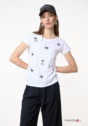 Bedrucktes T-shirt aus Baumwolle - ph 1