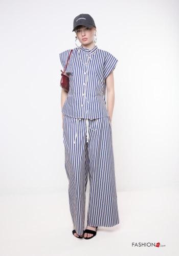 Pantalone in Cotone Fantasia righe - ph 1