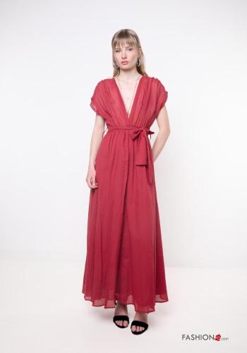 Vestido de Algodón con cuello en v