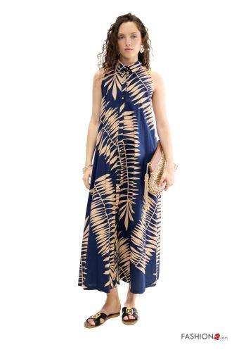 Floral sleeveless backless Cotton Dress - ph 1