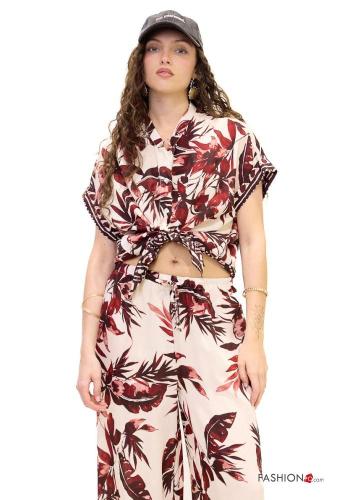 Floral Shirt with knot