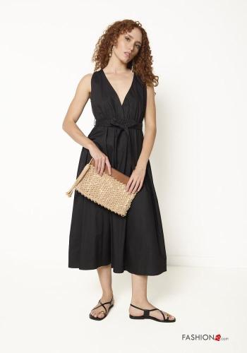 Cotton Dress with v-neck