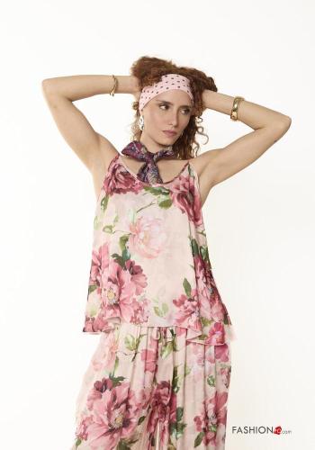 Top à dos nu à Imprimé Floral