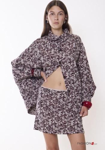 Minissaia em Algodão Floral