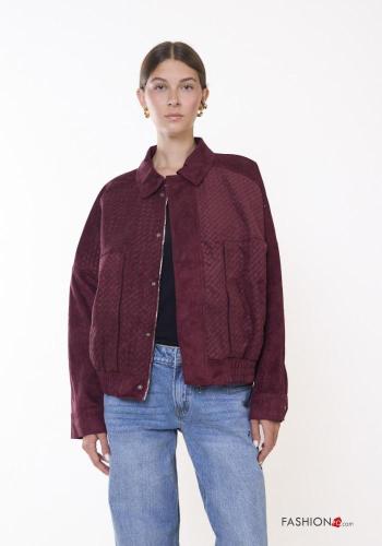 Giacca in Cotone con tasche con bottoni con zip
