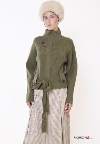 Strickjacke aus Wollmischung mit Knöpfen