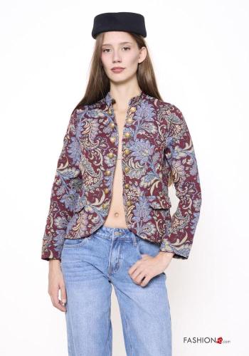 Blumenmuster Jacke aus Baumwolle