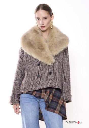 faux fur Wool Mix Coat