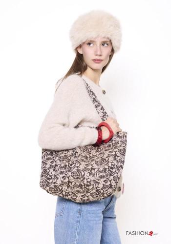 Borsa a mano in Cotone Fantasia floreale