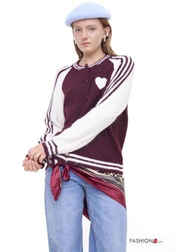 Cardigan in Misto Lana Fantasia stampata - ph 1