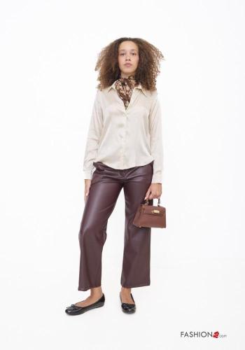 Pantalones imitación de cuero