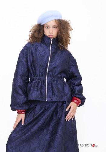 Chaqueta con cremallera de cuello alto con elástico - ph 1