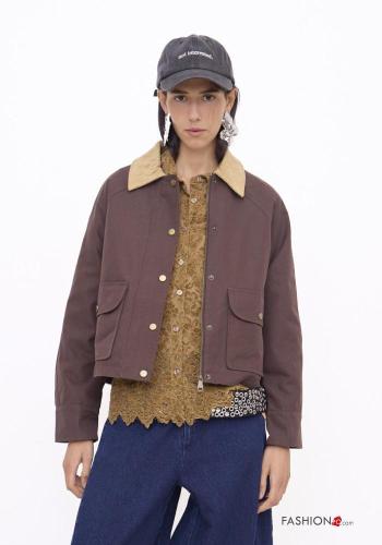 Giacca con colletto Crop con bottoni con tasche - ph 1