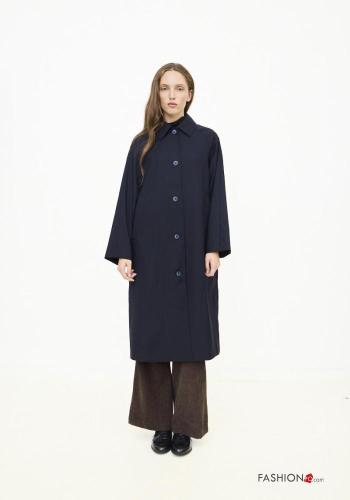 Trench lungo con colletto con bottoni - ph 1