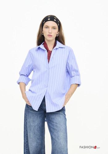 Striped with collar Cotton Shirt