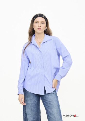 Striped with collar Cotton Shirt